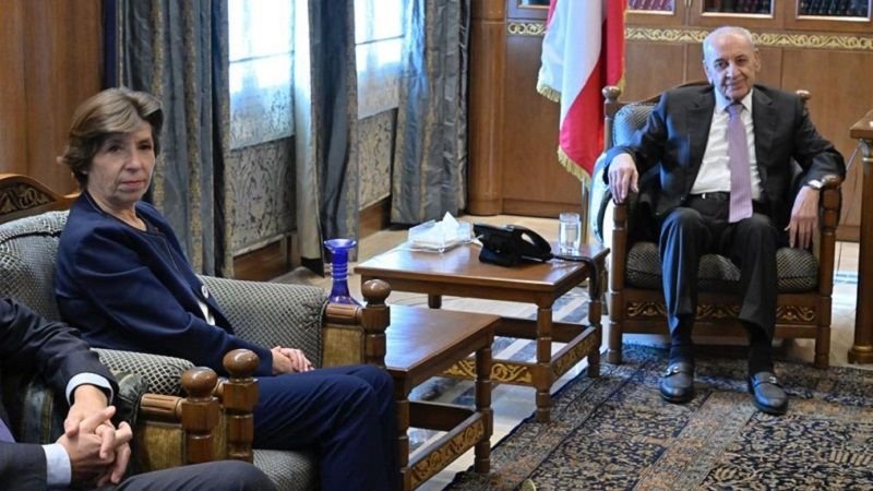 بري بحث مع وزيرة الخارجية الفرنسية الأوضاع في لبنان والمنطقة