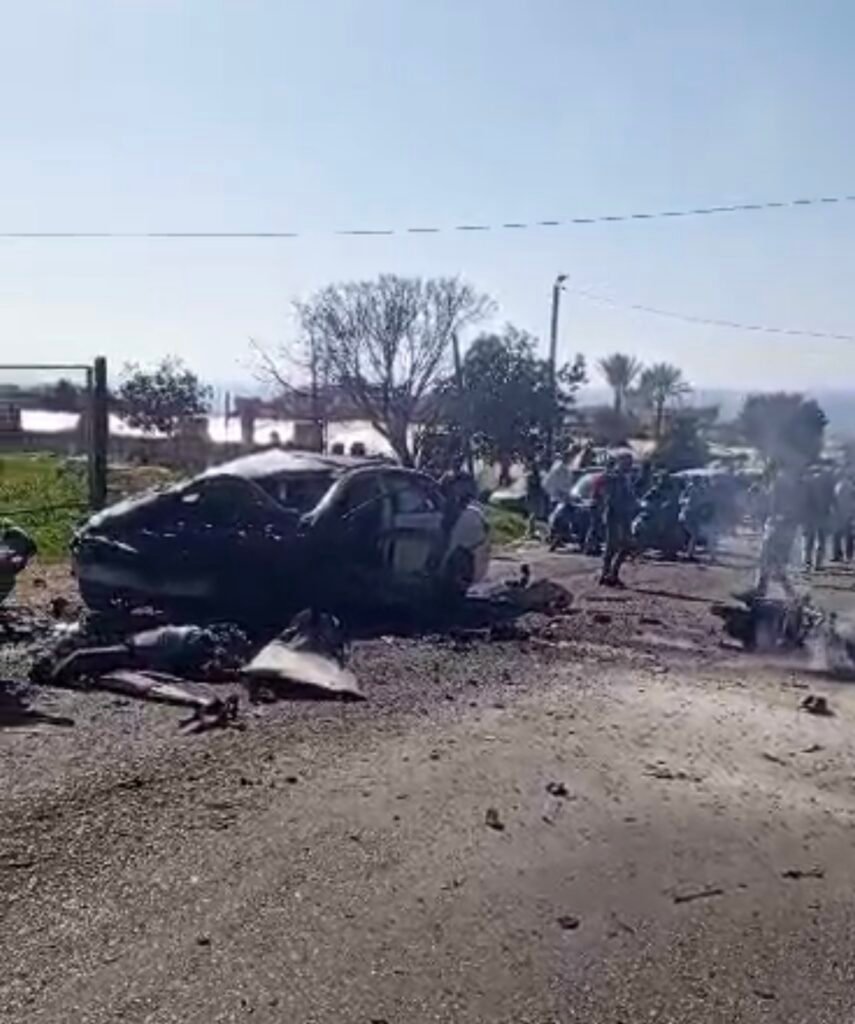 بالفيديو : نجاة شخصية فلسطينية من الغارة على جدرا؟