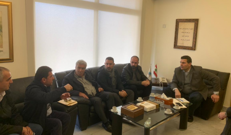 الحاج حسن استقبل شومان ووفدا من نقابة مزارعي القمح