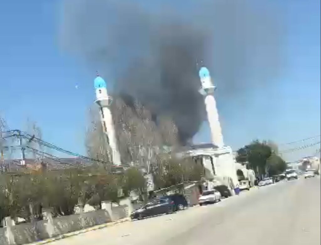 حريق في مستوعات للورد في بلدة المرج البقاعية ( فيديو)