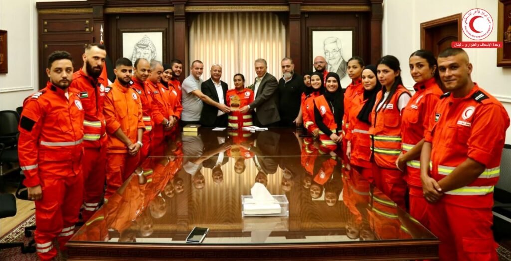 وحدة الإسعاف والطوارئ بضيافة سعادة سفير دولة فلسطين في لبنان .
