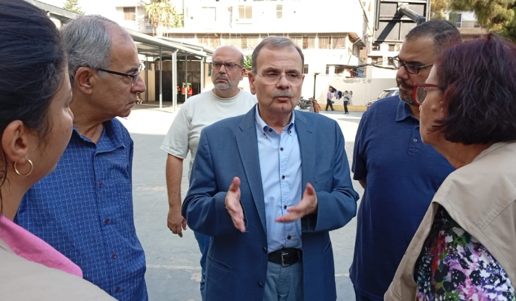 البزري تفقد مركز ايواء النازحين في مدرسة “أنجيليك صليبا” في صيدا
