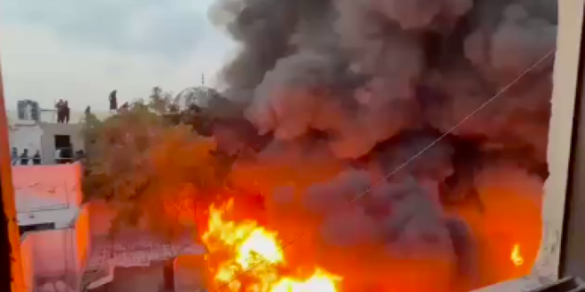 بالفيديو – ليل عنيف على غزة.. مستشفى المعمداني يخرج عن الخدمة!