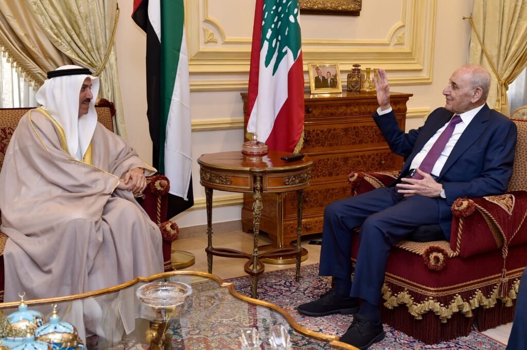 بري التقى رئيس المجلس الوطني الإتحادي الإماراتي ودعا إلى جلسة تشريعية الخميس