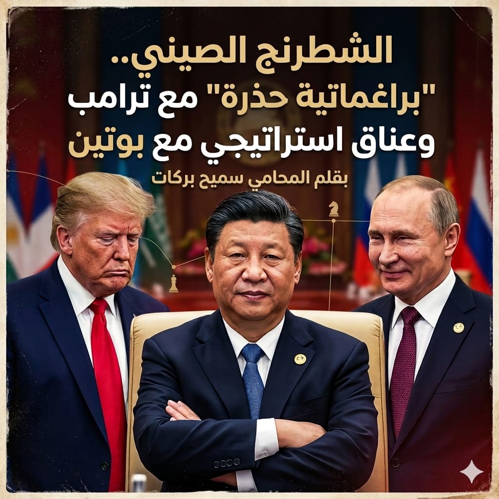 الشطرنج الصيني.. “براغماتية حذرة” مع ترامب وعناق استراتيجي مع بوتين/ بقلم المحامي سميح بركات