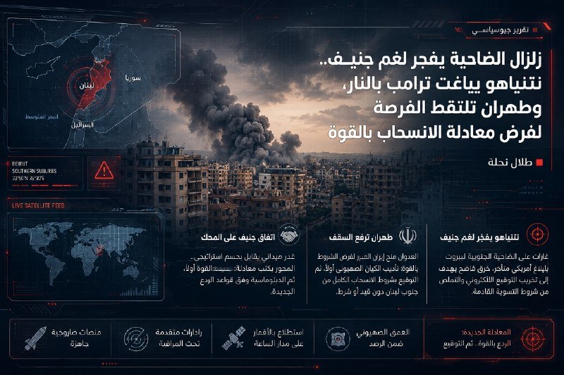 استهداف الضاحية .. نتنياهو يباغت ترامب بالنار، وطهران تلتقط الفرصة لفرض معادلة الانسحاب بالقوة — طلال نحلة