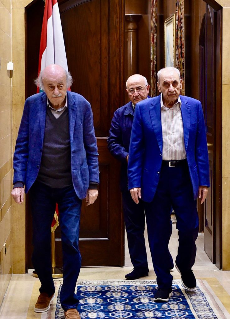 جنبلاط من عين التينة: مررنا بأمور وبمراحل دقيقة في الماضي، وسنجتاز هذه المحنة وإن طالت