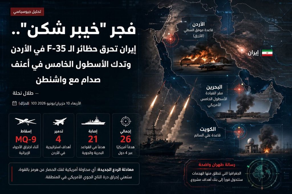 فجرُ “خيبر شكن”: إيران تدكّ قواعد واشنطن في البحرين والأردن! — طلال نحلة