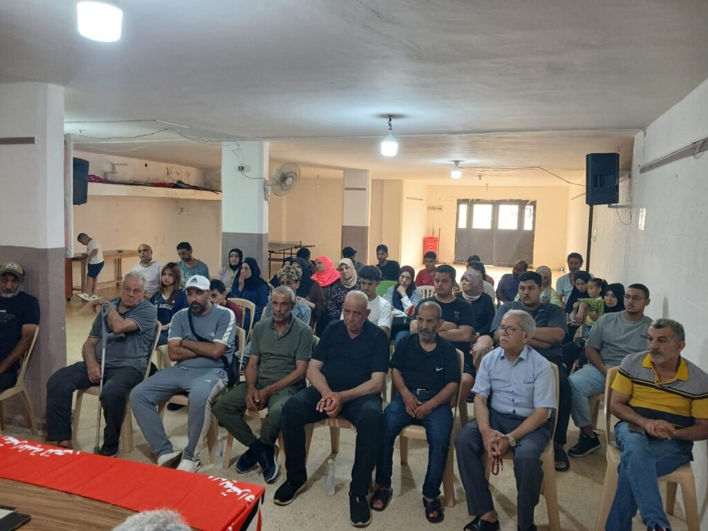 فتحي كليب في جلسة تثقيفية نظمتها الجبهة الديمقراطية في لبنان حول وكالة الغوث