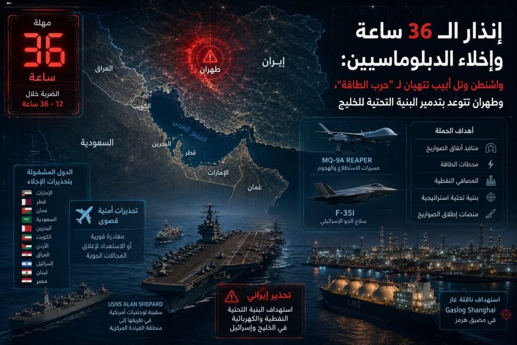 واشنطن وتل أبيب تتهيآن لـ “حرب الطاقة”، وطهران تتوعد بتدمير البنية التحتية للخليج – طلال نحلة