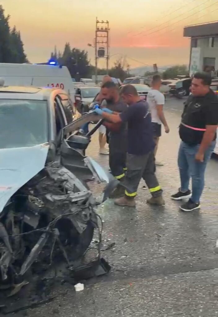 خمسة جرحى جراء حادث سير في حبوب – قضاء جبيل
