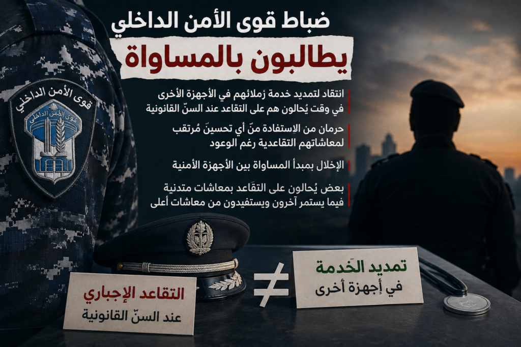 اعتراضات بين ضباط قوى الأمن