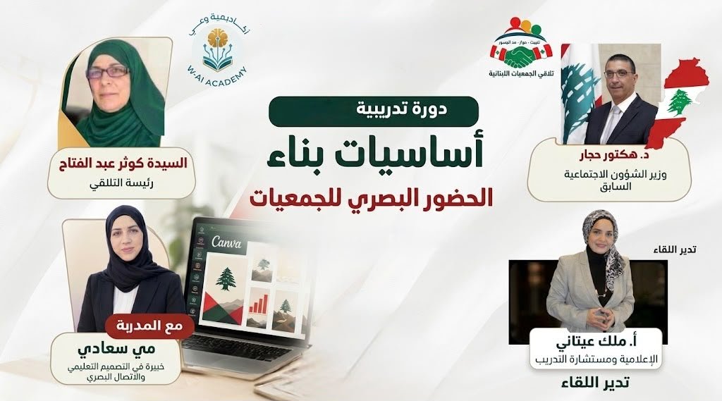 التلاقي للجمعيات اللبنانية وW-AI Academy تنظّمان دورة تدريبية لتعزيز الحضور البصري والمؤسسي للجمعيات